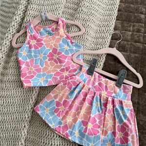 Caden Lane Pink and Blue flower Patterned set